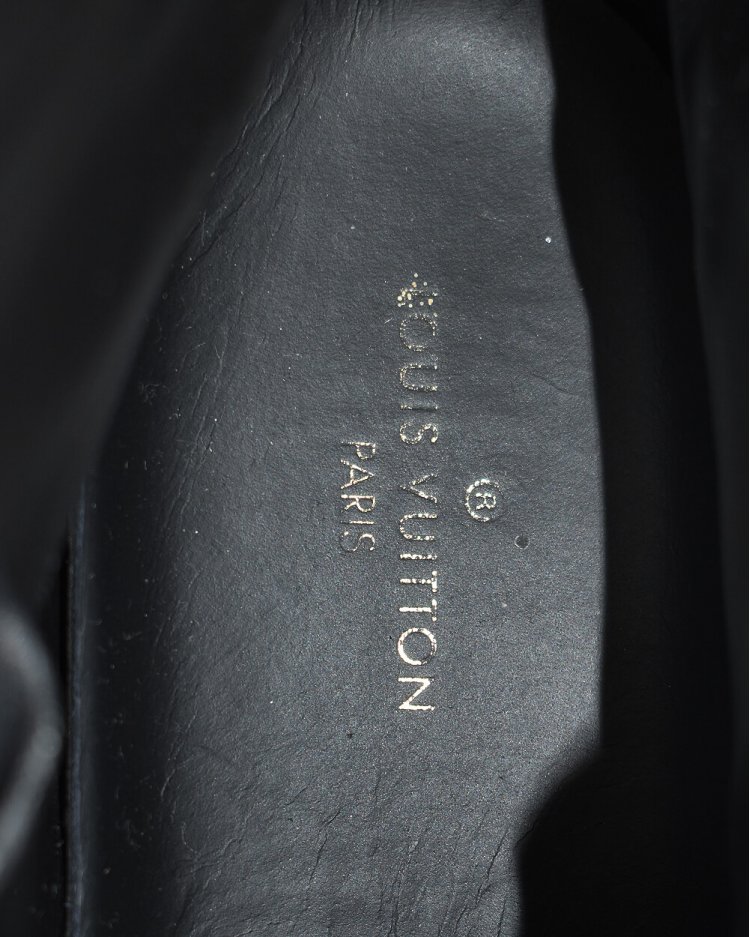 Bota Louis Vuitton x Fragment Design original combat boot preta